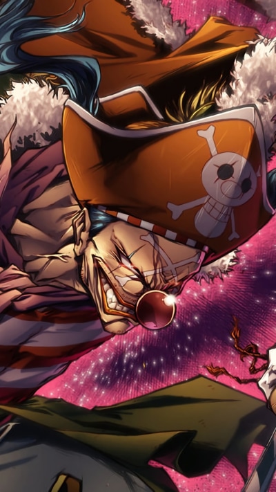 Anime One Piece, Clown, Pirate, Blue Hair, Buggy (One Piece), Twinitails, 720x1280