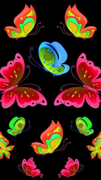 Artistic Butterfly, Colors, 720x1280