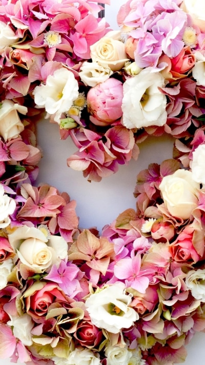 Man Made Flower, White Flower, Heart, Pink Flower, Heart-shaped, 720x1280