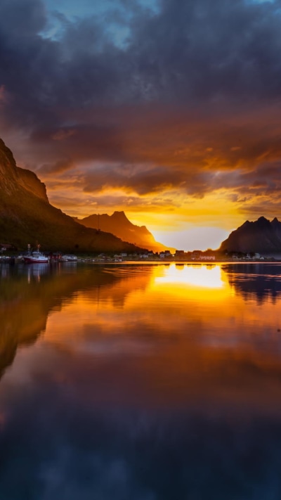 Photography Sunset, Norway, Arctic, Cloud, Night, 720x1280