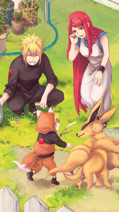 Anime Naruto, Kushina Uzumaki, Kyūbi (Naruto), Naruto Uzumaki, Minato Namikaze, 720x1280