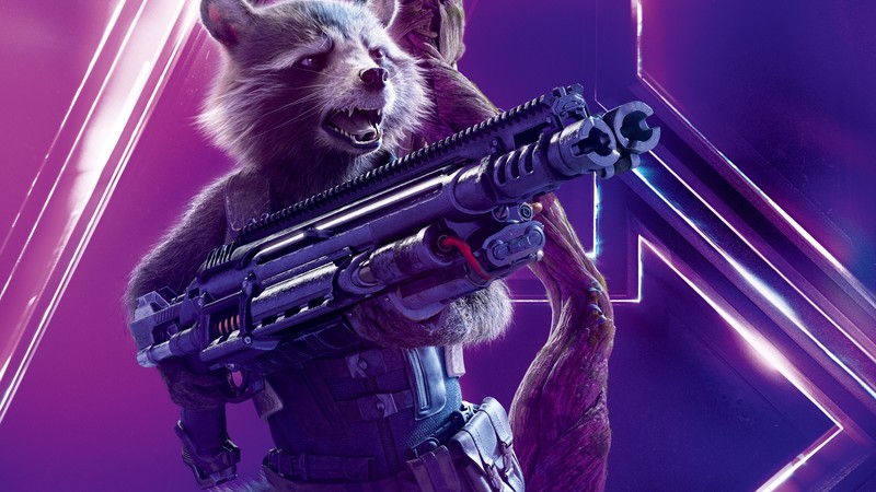 rocket raccoon, avengers infinity war, 8k, 2018 movies, movies, hd, 4k, 5k, poster