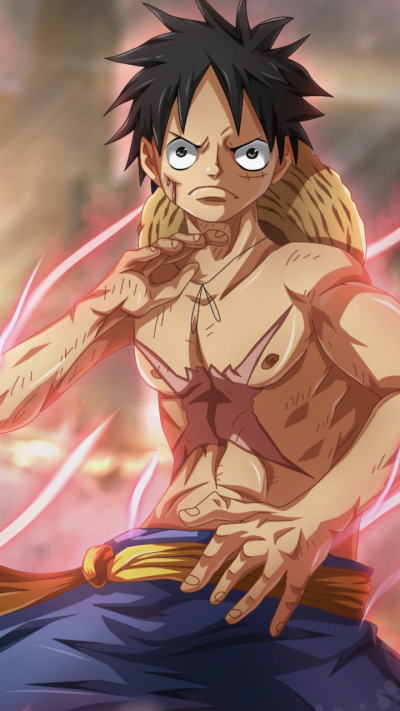 Anime One Piece, Monkey D. Luffy, Scar, 720x1280