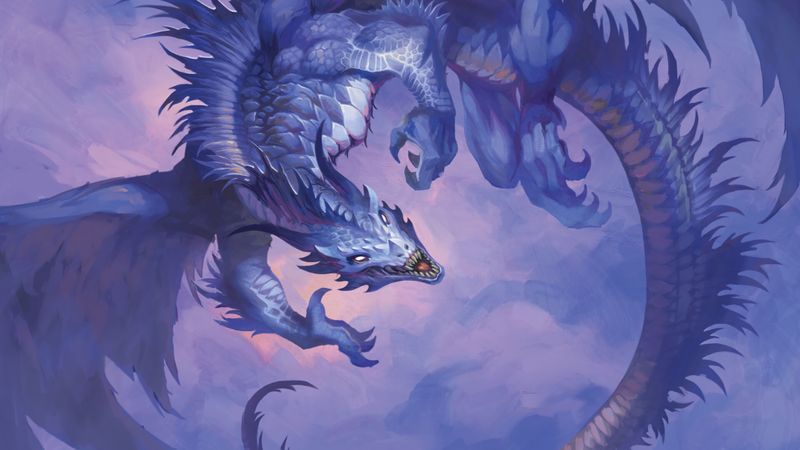 dragon, claws, fangs, art, purple, 4k