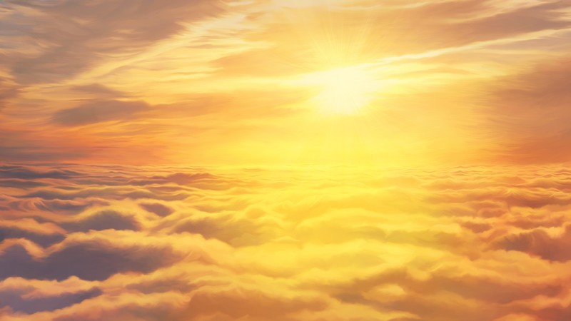 sky, sun, illustration, artist, artwork, digital art, hd, 4k