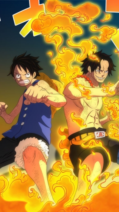 Anime One Piece, Portgas D. Ace, Monkey D. Luffy, 720x1280