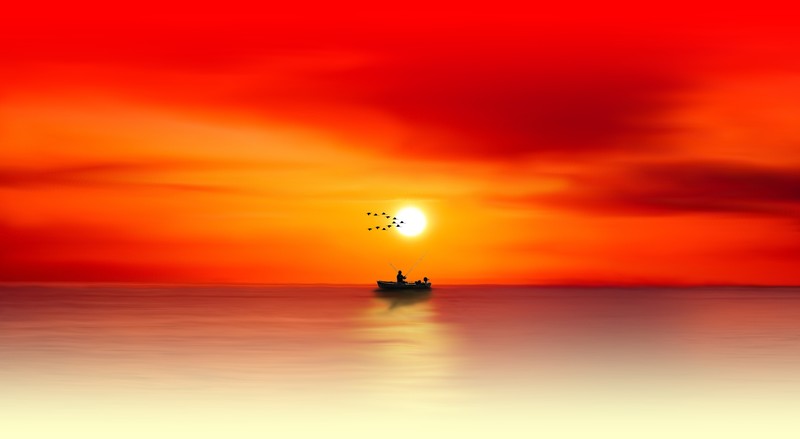 dusk, dawn, evening, nature, sunset, hd, 4k, 5k