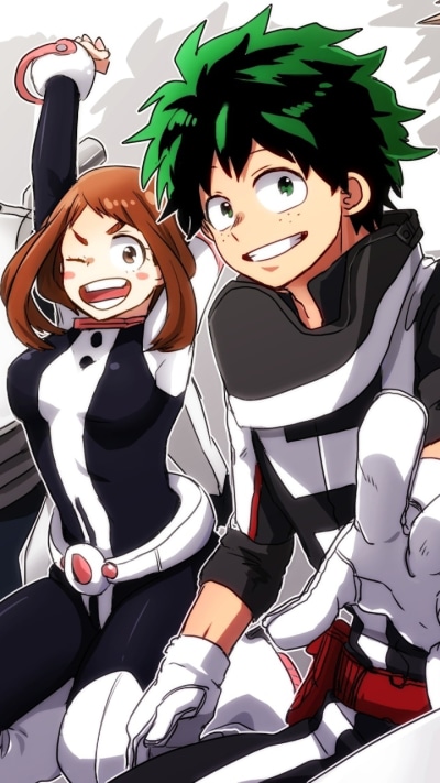 Anime My Hero Academia, Ochaco Uraraka, Izuku Midoriya, 720x1280