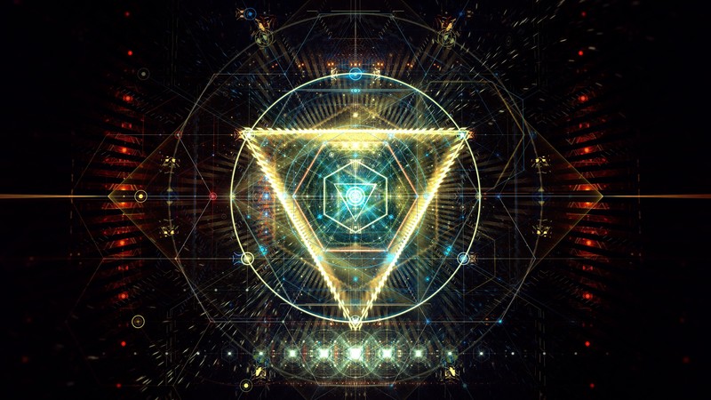 abstract, triangle, digital art, hd, 4k, deviantart