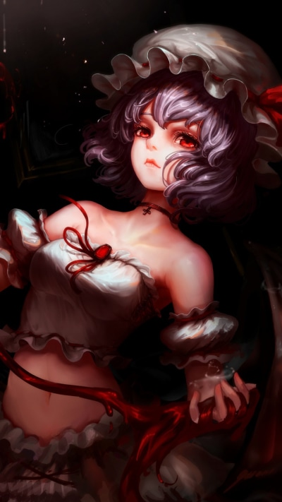 Anime Touhou, Remilia Scarlet, 720x1280
