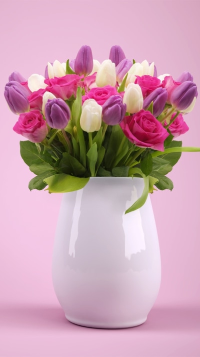 Man Made Flower, Tulip, Vase, 720x1280
