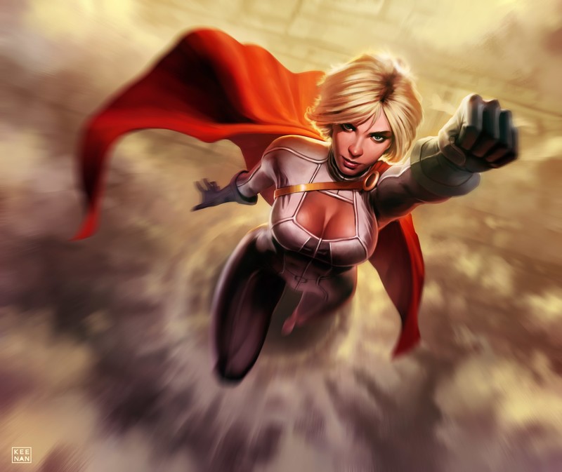 power girl, hd, artwork, artist, artstation