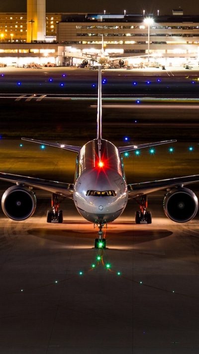 Vehicles Aircraft, Passenger Plane, Airport, Night, 720x1280
