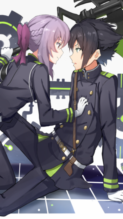 Anime Seraph of the End, Yūichirō Hyakuya, Shinoa Hīragi, 720x1280