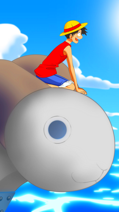 Anime One Piece, Monkey D. Luffy, Going Merry (One Piece), 720x1280