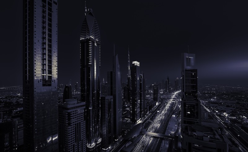 skycrapper, buildings, dubai, world, city, hd, night