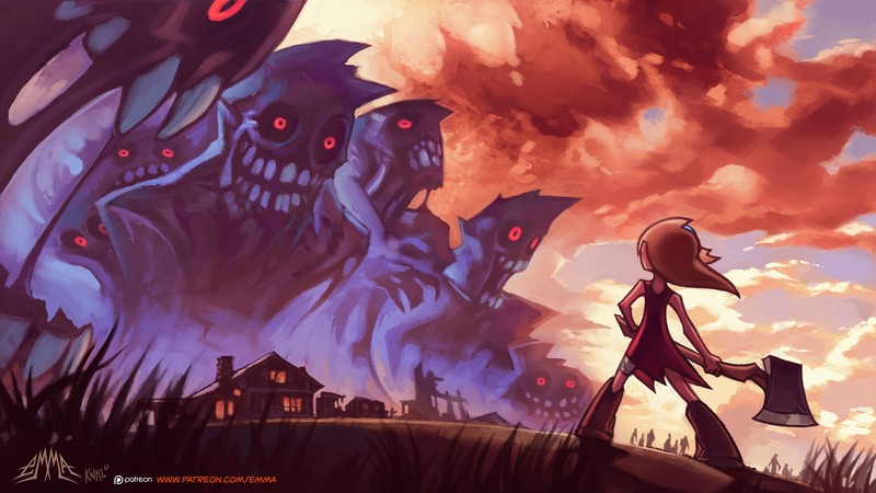 cartoon, artist, artwork, ghost, digital art, hd, deviantart, warrior