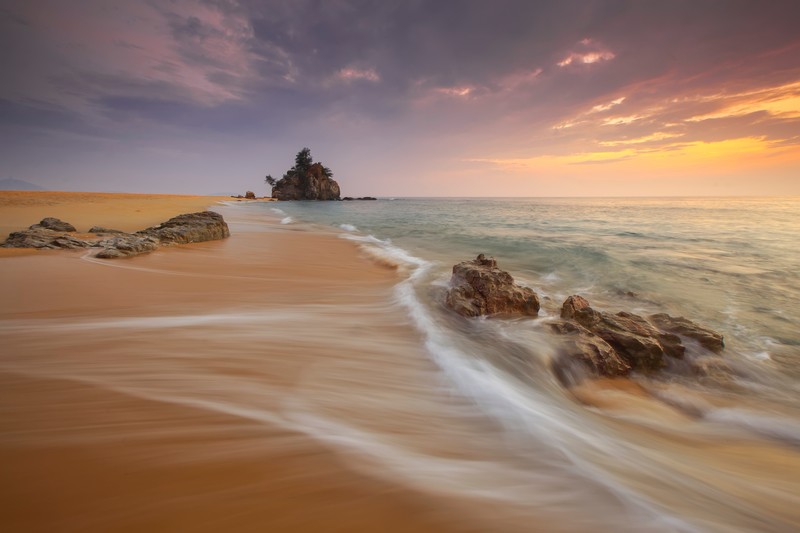 sea, landscape, nature, hd, 4k, 5k, waves, rocks, sunrise, water