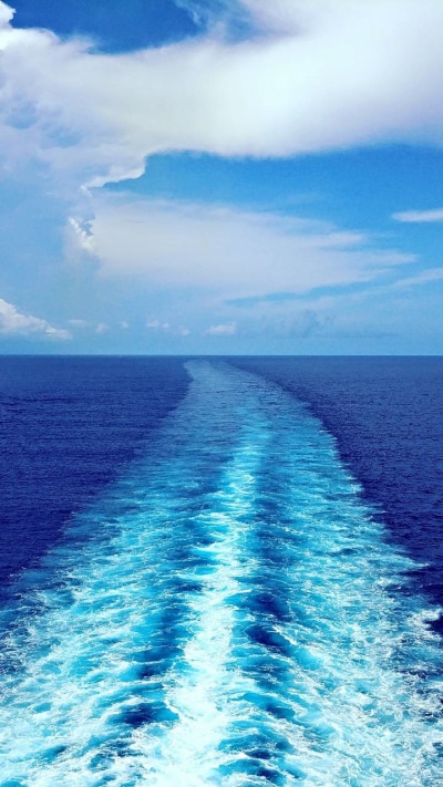 Earth Ocean, Wave, Horizon, Earth, Blue, 720x1280