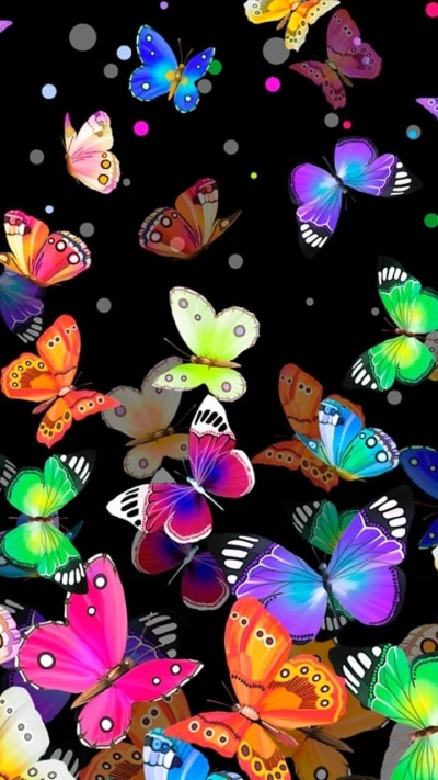 Artistic Butterfly, Colorful, 720x1280