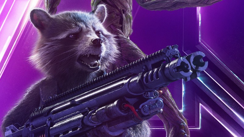 rocket raccoon, avengers infinity war, 2018 movies, movies, hd, poster