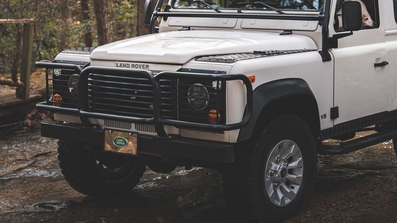 land rover defender, land rover, car, suv, white, jeep, 4k