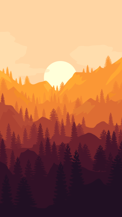 Video Game Firewatch, Sunset, Mountain, 720x1280