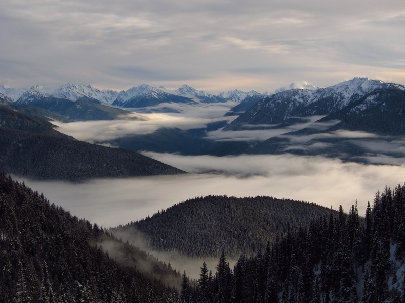 fog, mountains, nature, hd