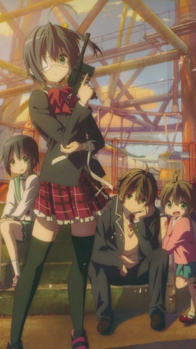 Anime Love, Chunibyo and Other Delusions, Kuzuha Togashi, Rikka Takanashi, Yūta Togashi, Yumeha Togashi, 720x1280