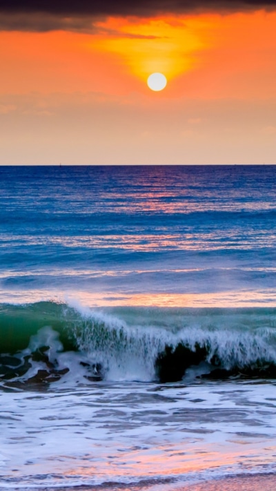 Earth Ocean, Water, Sky, Sea, Sunrise, Sun, 720x1280