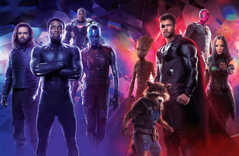 avengers infinity war, 2018 movies, movies, hd, artist, 4k, deviantart, black panther, winter solider, nebula, war machine, thor, baby groot, vision