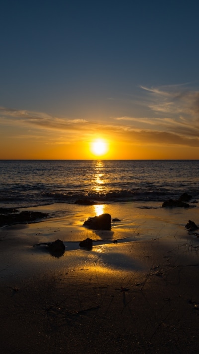 Earth Sunset, Beach, Horizon, Ocean, 720x1280