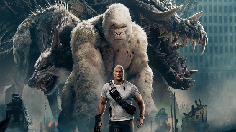 rampage, dwayne johnson, 2018 movies, movies, hd, 4k, poster