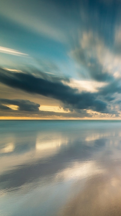 Earth Ocean, Sky, Nature, Horizon, Coast, Reflection, 720x1280