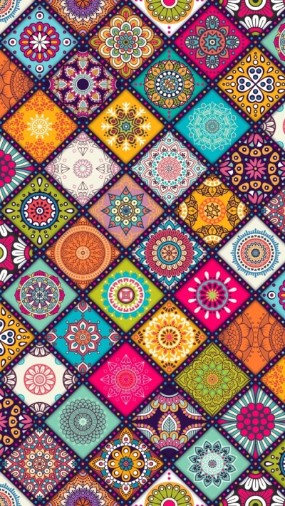 Artistic Flower, Floral, Square, Colors, Colorful, Pattern, 720x1280