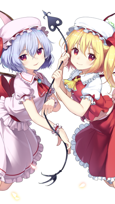 Anime Touhou, Remilia Scarlet, Flandre Scarlet, 720x1280