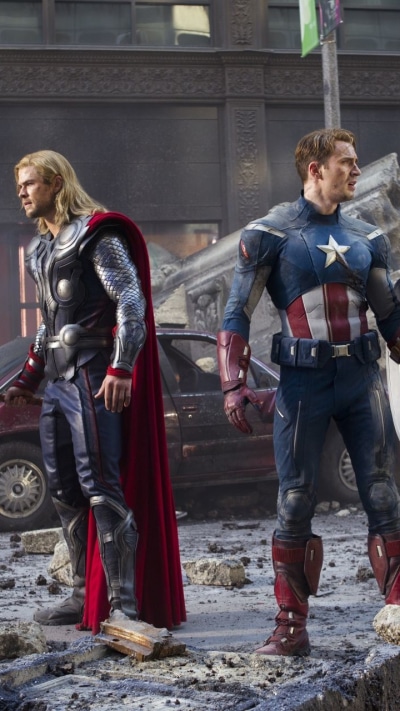Movie The Avengers, Chris Hemsworth, Chris Evans, 720x1280