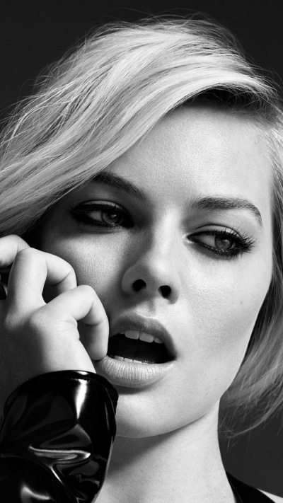 Celebrity Margot Robbie, Black and White, Australian, Actress, 720x1280