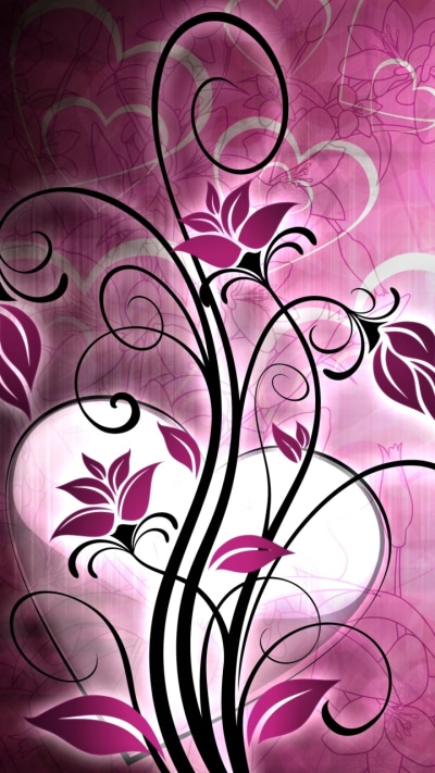 Artistic Flower, Purple, Design, 720x1280