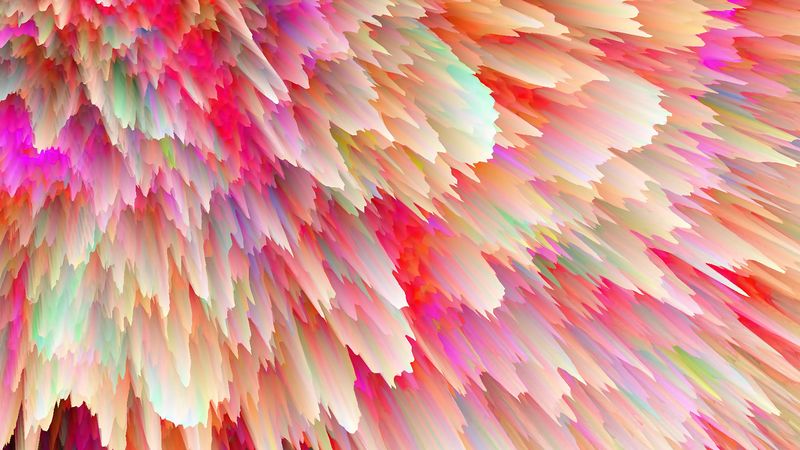 space explosion, bright, flows down, form, volume, 4k