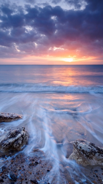 Earth Ocean, Nature, Sunset, Horizon, 720x1280