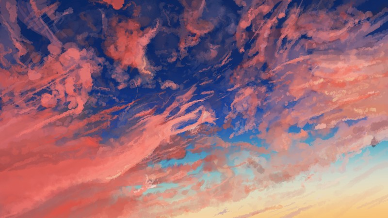 anime, cloud, sky, hd, artist, artwork, digital art, 4k