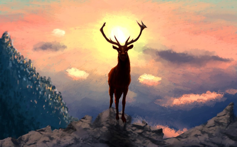 deer, artwork, 4k, hd, artist, animals