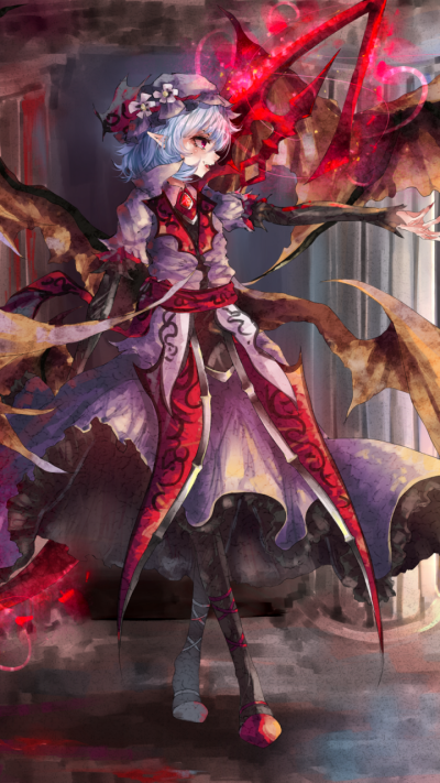 Anime Touhou, Remilia Scarlet, 720x1280