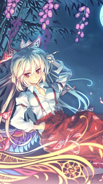 Anime Touhou, Fujiwara No Mokou, 720x1280