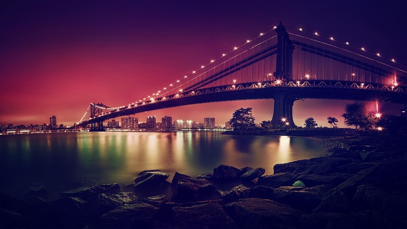 bridge, world, hd, 4k, night