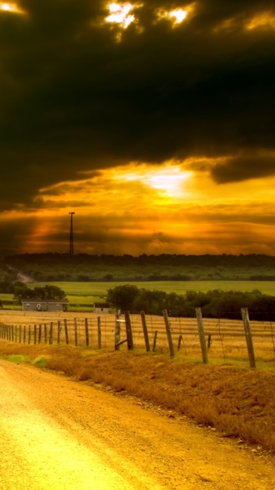 Photography Sunset, Field, Road, Sun, Cloud, 720x1280