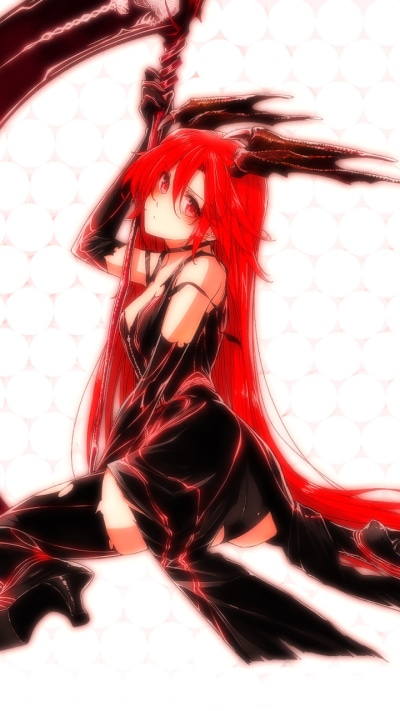 Anime Dakara Boku wa, H ga Dekinai, Red Eyes, Long Hair, Lisara Restall, Dakara Boku Wa H Ga Dekinai, Horns, 720x1280