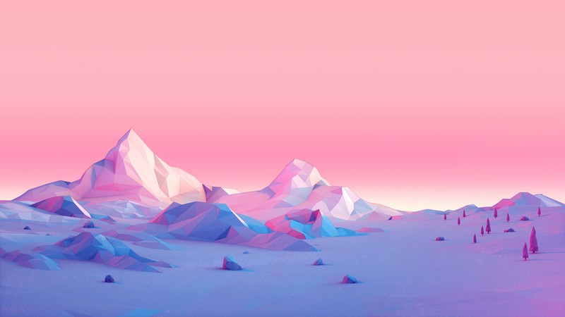 low poly, polygon, mountains, minimalism, artist, artwork, digital art, hd, minimalist