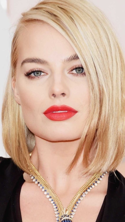 Celebrity Margot Robbie, Australian, Blue Eyes, Actress, Blonde, Lipstick, 720x1280